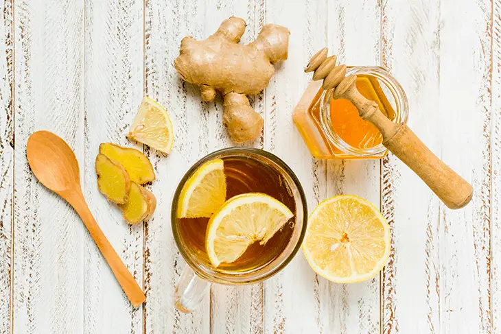 ginger tea with lemon