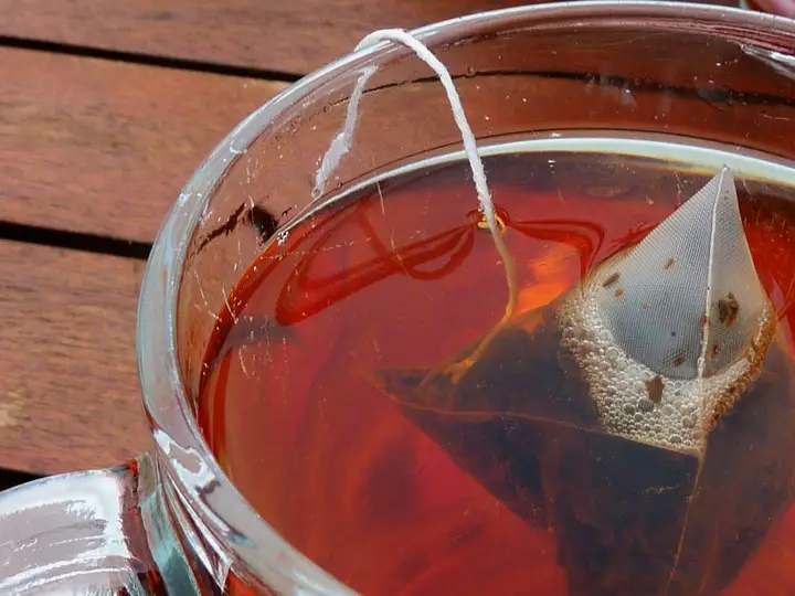 black tea bag