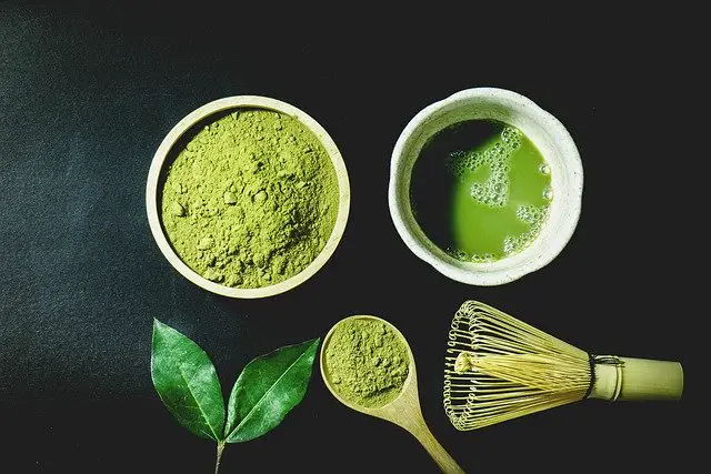 Matcha Powder Liquid In A Dish