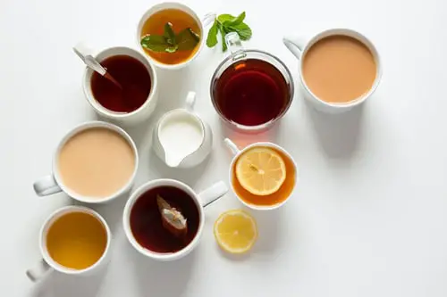 Variety of Tea Served in Mugs